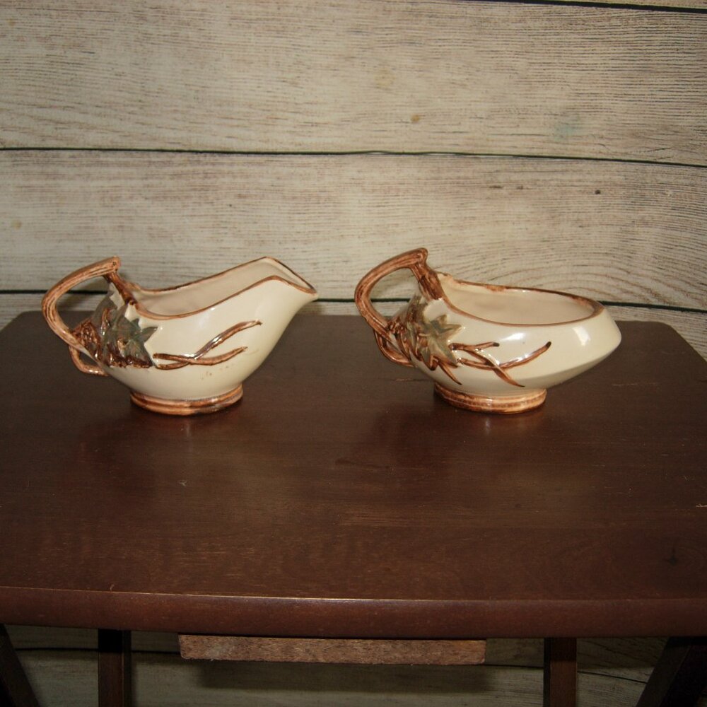 Vintage McCoy Ivy Creamer & Sugar Set